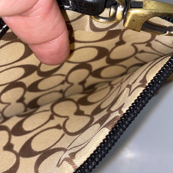 Coach Women's Multicolor Detachable Strap Monogram Wristlet - Picture 6 of 9